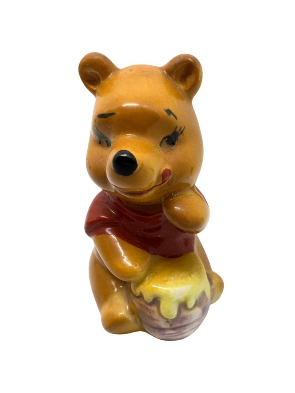 Vtg Winnie The Pooh Ceramic Figurine By Walt Disney Productions Made In Japan